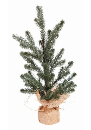 Χριστουγεννιάτικο Επιτραπέζιο Δέντρο με Σακί Λινάτσα SMALL PE (46cm)