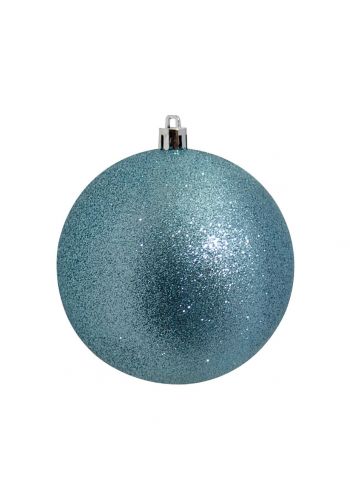 Χριστουγεννιάτικη Μπάλα Μπλε με Γκλίτερ (10cm)