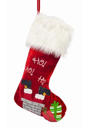 Χριστουγεννιάτικη Διακοσμητική Κάλτσα Κόκκινη (54cm)
