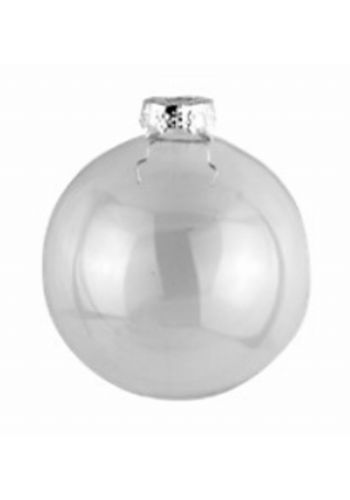 Χριστουγεννιάτικη Μπάλα Γυάλινη Διάφανη (10cm)