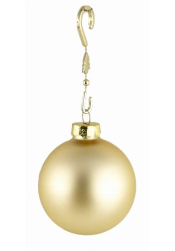 Χριστουγεννιάτικη Μπάλα Γυάλινη Χρυσή Ματ (8cm)