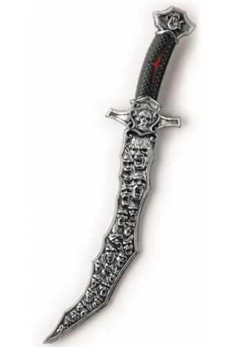 Αποκριάτικο Αξεσουάρ Σπαθί Πειρατή με Νεκροκεφαλές 57cm
