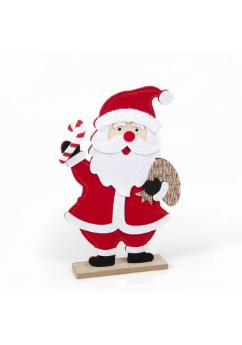 Χριστουγεννιάτικος Ξύλινος Διακοσμητικός Άγιος Βασίλης (60cm)