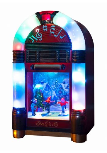 Χριστουγεννιάτικο Διακοσμητικό Jukebox με LED (22cm)