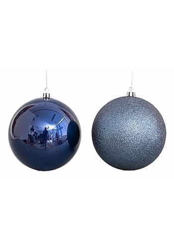 Χριστουγεννιάτικες Μπάλες Μπλε- Σετ 6 τεμ. (10cm)