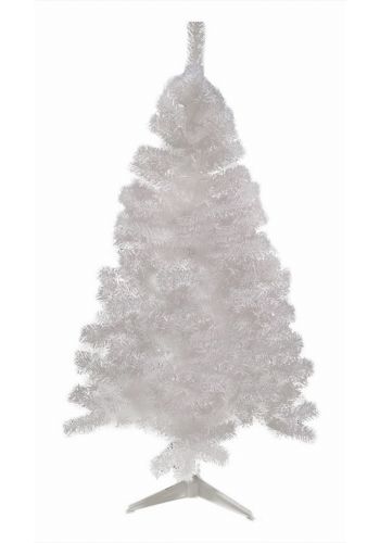 Χριστουγεννιάτικο Παραδοσιακό Δέντρο Λευκό Ιριδίζον (1,5m)