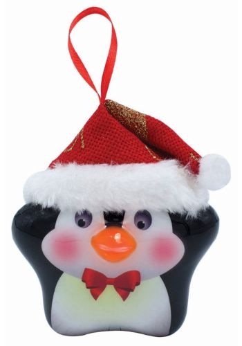 Χριστουγεννιάτικος Φωτιζόμενος Πιγκουίνος με LED (10cm)