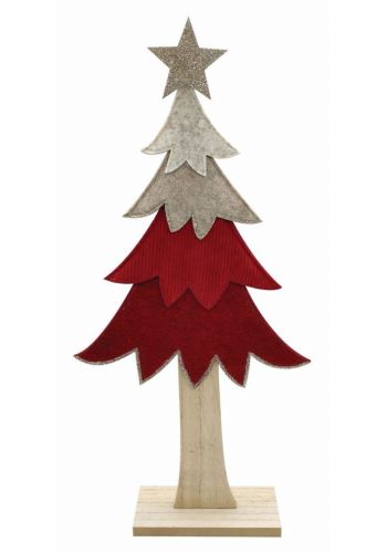 Χριστουγεννιάτικo Διακοσμητικό Ξύλινο Δεντράκι (53cm)