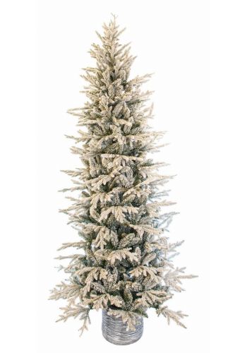Χριστουγεννιάτικο Χιονισμένο Δέντρο Ελσίνκι με Γλάστρα σε Σακί (2,25m)
