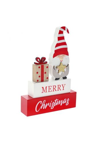 Χριστουγεννιάτικη Διακοσμητική Ξύλινη Βάση "Merry Christmas" (17cm)