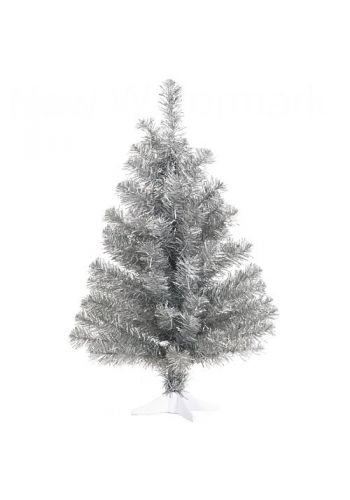 Χριστουγεννιάτικο Επιτραπέζιο Δέντρο Ασημί (60cm)