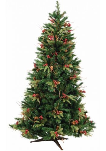 Χριστουγεννιάτικο Δέντρο με Βατόμουρα και Κουκουνάρια (2.40m)