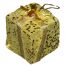 Χριστουγεννιάτικα Χρυσά Κρεμαστά Δωράκια με Φιόγκο και Χάντρα Σετ 6 τεμαχίων, 5cm