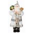 Χριστουγεννιάτικος Διακοσμητικός Πλαστικός Άγιος Βασίλης με Σάκο και Ταμπέλα "Merry Christmas" Λευκός (80cm)