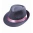 Αποκριάτικο Αξεσουάρ Μαύρο Καπέλο με Λευκές Ρίγες και Ροζ Κορδέλα