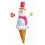 Χριστουγεννιάτικο Φελιζόλ Παιδικό Στολίδι Παγωτό Χιονάνθρωπος (25cm) - 1 Τεμάχιο