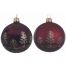 Χριστουγεννιάτικη Μπάλα Γυάλινη Κόκκινη, με Χρυσά Δεντράκια - 2 Σχέδια (8cm)