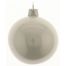 Χριστουγεννιάτικη Μπάλα Γυάλινη Λευκή Γυαλιστερή  (8cm)