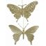 Χριστουγεννιάτικη Πλαστική Πεταλούδα Χρυσή - 2 Σχέδια (15cm)
