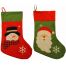 Χριστουγεννιάτικη Διακοσμητική Κάλτσα, με Φιγούρες - 2 Σχέδια (46cm)