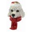 Χριστουγεννιάτικη Κεραμική Πολύχρωμη Διακοσμητική Κρεμάστρα, Σκύλος με Κασκόλ (26cm)