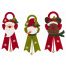 Χριστουγεννιάτικoς Κρεμαστός Τσόχινος Φιόγκος με Φιγούρα και Κουδουνάκι - 3 Σχέδια (32cm)