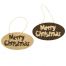 Χριστουγεννιάτικα Κρεμαστά Στολίδια Πλαστικά , με επιγραφή "Merry Christmas" Χρυσό Μπεζ (15cm) - 1 Τεμάχιο
