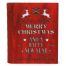 Χριστουγεννιάτικο Ξύλινο Διακοσμητικό Βιβλίο με Ευχές και LED, Κόκκινο (17cm)