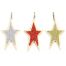 Χριστουγεννιάτικα Ξύλινα Αστεράκια, με Στρας - 3 Χρώματα (14cm)
