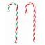 Χριστουγεννιάτικα Ζαχαρωτά Πλαστικά Μπαστουνάκια Πολύχρωμα (13cm) - 6 Τεμάχια