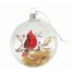 Χριστουγεννιάτικη Μπάλα Γυάλινη Διάφανη, με Πουλάκι Εσωτερικά (8cm)