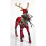 Χριστουγεννιάτικος Διακοσμητικός Τάρανδος Κόκκινος με Φιόγκο (36cm)
