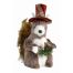 Χριστουγεννιάτικος Σκίουρος με Καρό Καπέλο (27cm)