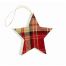 Χριστουγεννιάτικo Κρεμαστό Στολίδι Πλαστικό, Αστεράκι Καρό (11cm)