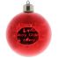 Χριστουγεννιάτικη Γυάλινη Μπάλα Κόκκινη Φωτιζόμενη, ''Merry Christmas'' (10cm)