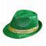Αποκριάτικο Αξεσουάρ Καπέλο Fedora Πράσινο με Πούλιες