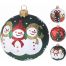 Χριστουγεννιάτικη Μπάλα με Διακόσμηση - 3 Σχέδια (8cm)