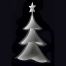 Χριστουγεννιάτικο Δεντράκι Ασημί με 3D Φωτισμό LED (20cm)