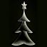 Χριστουγεννιάτικο Δεντράκι Ασημί με 3D Φωτισμό LED Θερμό (20cm)