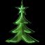 Χριστουγεννιάτικο Δεντράκι Πράσινο με 3D Φωτισμό LED (20cm)