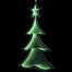 Χριστουγεννιάτικο Δεντράκι Πράσινο με 3D Φωτισμό LED (67cm)