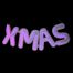 Χριστουγεννιάτικη Επιγραφή "XMAS" Ροζ με 3D Φωτισμό LED (30cm)