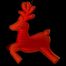 Χριστουγεννιάτικο Ελάφι Κόκκινο με 3D Φωτισμό LED (40cm)