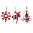 Χριστουγεννιάτικo Ξύλινο Στολίδι Κόκκινο Καρό - 3 Σχέδια (10cm)