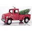 Χριστουγεννιάτικο Φορτηγάκι Κόκκινο με Δέντρο (7cm)
