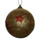 Χριστουγεννιάτικη Χρυσή Μπάλα Δέντρου με Κόκκινα Αστέρια - 8