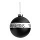 ​Χριστουγεννιάτικη Μπάλα Γυάλινη Μαύρη με Ασημί Επιγραφή - 10 cm