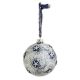 ​Χριστουγεννιάτικη Μπάλα Γυάλινη Μπλε με Ασημί Αστέρια - 8 cm