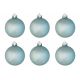 Χριστουγεννιάτικη Μπάλα Γαλάζια Περλέ, Σετ 6τμχ,8εκ