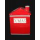 Χριστουγεννιάτικη Μπισκοτιέρα Κόκκινη ΧMAS- 11*9*15 εκ.